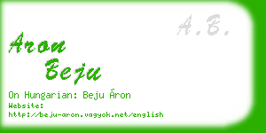 aron beju business card